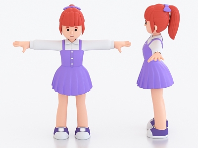 Cartoon Character Cartoon Girl Cartoon Woman model