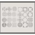 Chinese-style carved window 3d model