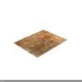 Brown Fluffy Square Rug With Shaggy Plush Texture And Soft Surface 3d model