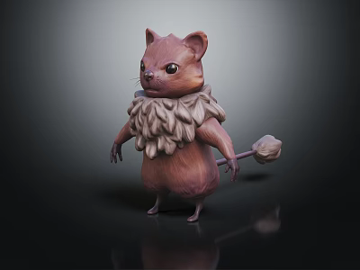 Modern Cartoon Animal Mouse Gerbil Cartoon Gerbil Cartoon Mouse 3d model