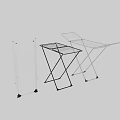 Clothes Drying Racks With Foldable Structure Mesh Platform And Black White Styles 3d model
