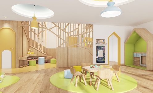 Modern Kindergarten Hall 3d model