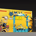 Transnew Minions Themed Cinema Children's Area With Yellow Background And Characters