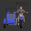 Industrial Style Motorcycle Postman Motorcycle Three-wheeled Motorcycle Classic Motorcycle Retro Motorcycle Classic Motorcycle 3d model