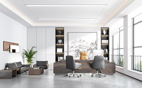 Modern Office Manager's Office 3d model