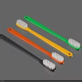 Colorful Long Handle Cleaning Brushes in Black Orange Yellow Green for Household Use