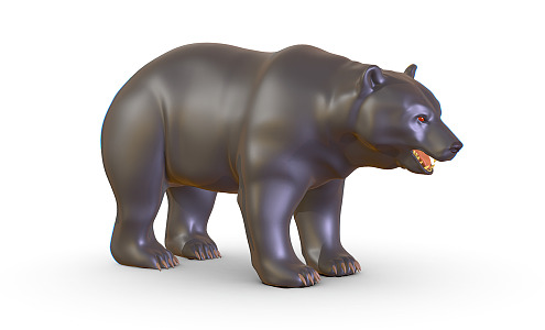 Modern toy cartoon bear 3d model