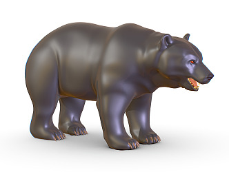 Modern toy cartoon bear 3d model