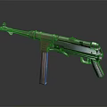 High Quality Vintage Submachine Gun Featuring Detailed Metal Design Long Barrel And Retro Style