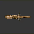 Shiny Gold Custom Motorcycle With Classic Design Spoked Wheels And Glossy Finish