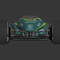 Modern Teal Racing Car With Streamlined Design Yellow Accents And Sponsor Logos