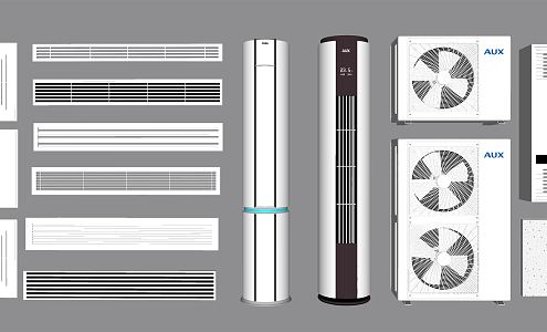 Modern air conditioning outlet central air conditioning outlet air conditioning outside 3d model