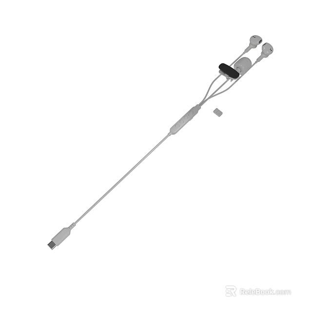 USB Extension Cable with Control Module Multiple Connectors and Long Length 3d model 