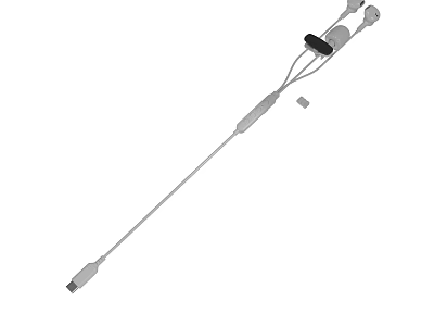 USB Extension Cable with Control Module Multiple Connectors and Long Length 3d model
