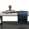 Modern Bed End Stool Low Stool Pedal Bed End Stool Combination 3d model