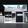 Timesolar 25 Modern Exhibition Booth With Solar Panels Display And Staff Lighting