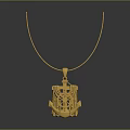 Golden Fashion Pendant With Intricate Wheel Design For Stylish Accessories