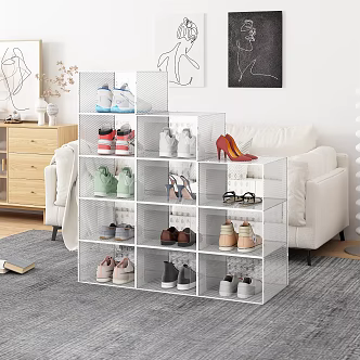 Shoe Cabinet Shoe Box Shoe Rack Shoes 3d model