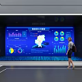 Hi Tech Exhibition Hall With Modern Booth Interactive Screens And Digital Information Displays