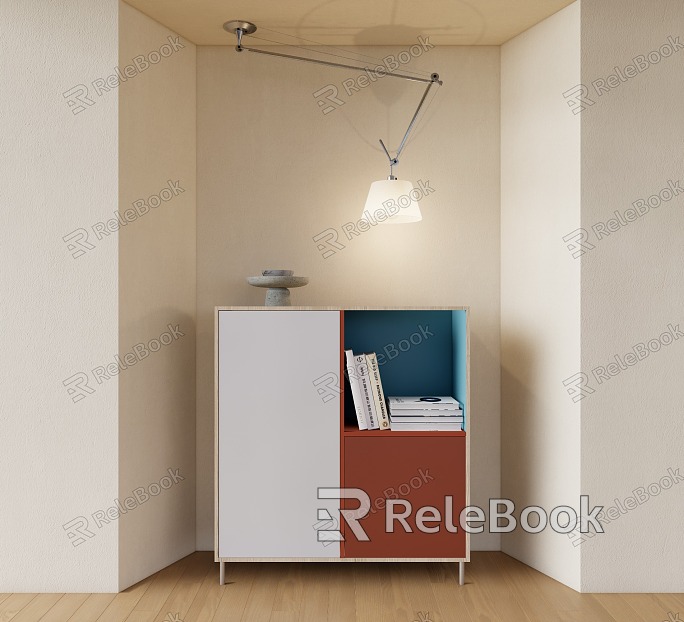 bookcase minimalist side cabinet chest of drawers model