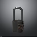 Sturdy Metal Padlock With Combination Dials And Secure U Shaped Shackle