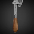 Durable Adjustable Wrench Hardware Tool With Wooden Handle And Metal Body