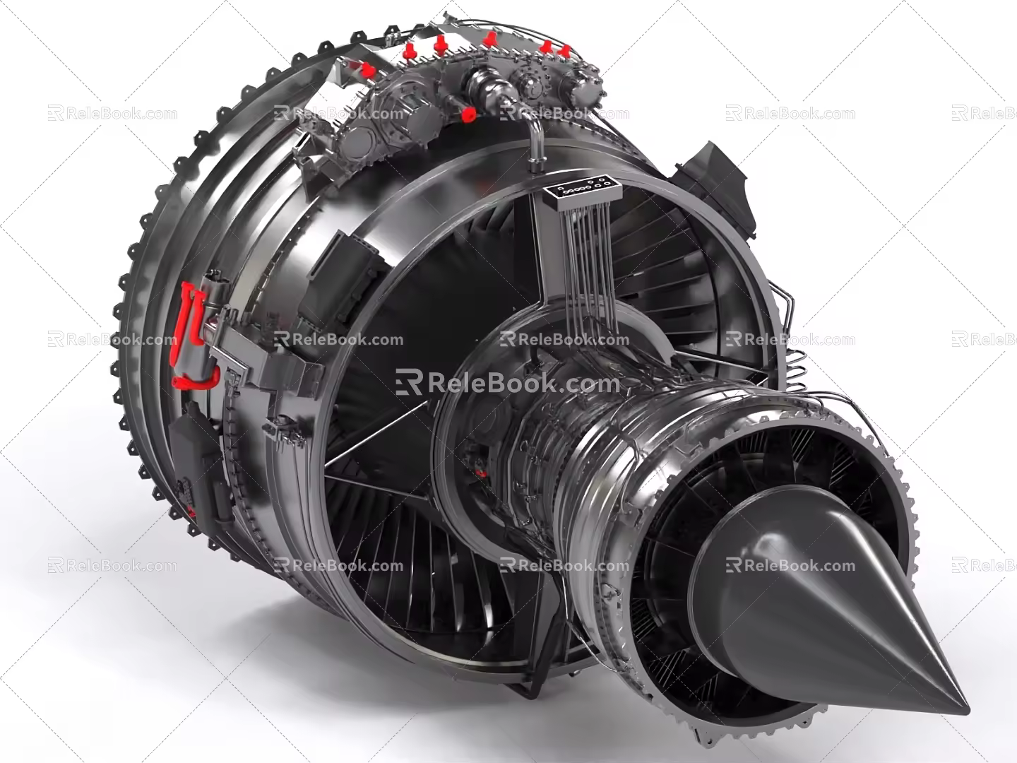 Turbofan engine Turbine engine Rocket engine Aero engine Aircraft engine 3d model