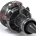 Turbofan engine Turbine engine Rocket engine Aero engine Aircraft engine 3d model