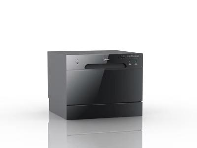 Modern Black Dishwasher as Essential Kitchen Appliance with Sleek Design and Efficient Performance 3d model