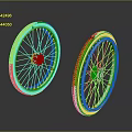 Bicycle Wheels White Tires And Silver Spoked Rims With Reflection On Dark Background