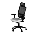 Ergonomic Office Chair With Mesh Back Gray Cushion And Black Frame