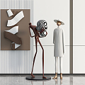 Modern Sculpture Wall Decoration Sculpture 3d model