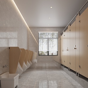 modern public toilet 3d model