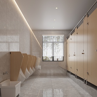 modern public toilet 3d model