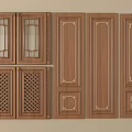 Classic Wooden Wardrobe Doors With Various Decorative Panel And Glass Designs