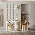 Quiet table and chair combination 3d model