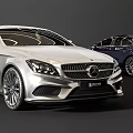 Luxury Sedans in Red Silver and Dark Blue with Modern Exterior Design