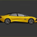 Yellow Sporty Sedan With Modern Exterior Black Roof And Shiny Alloy Wheels