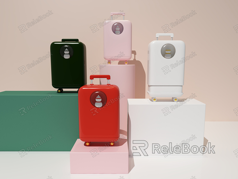 Modern luggage humidifier night light desktop home decoration gift ornaments model