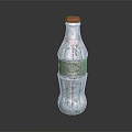 Classic Silver Beverage Bottle With Red Cap And Red Label Design 3d model