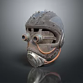 Vintage Steampunk Metal Helmet With Dual Goggles Rivets And Copper Pipes