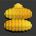 Fresh Yellow Sweet Corn Cobs With Green Husk On Dark Background