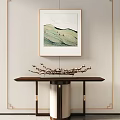 New Chinese Style End View Table Entrance Cabinet Side Cabinet 3d model
