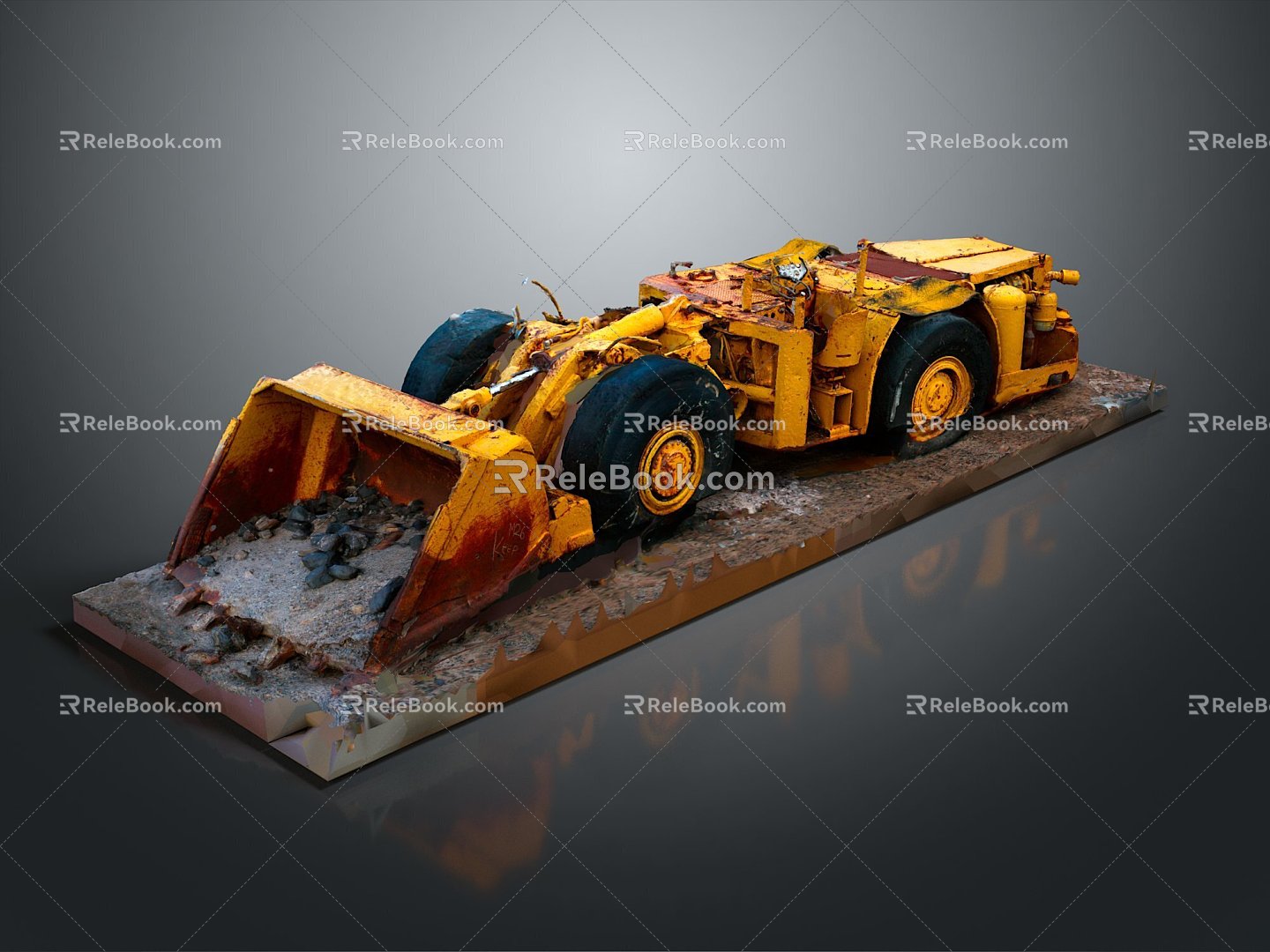 Forklift Earth-shoveling truck Earth-digging truck Excavator 3d model