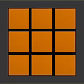 Colorful 3x3 Rubik's Cube With Orange Green Faces And Glossy Surface
