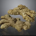 Fresh Organic Ginger Roots With Natural Brown Texture And Raw Appearance