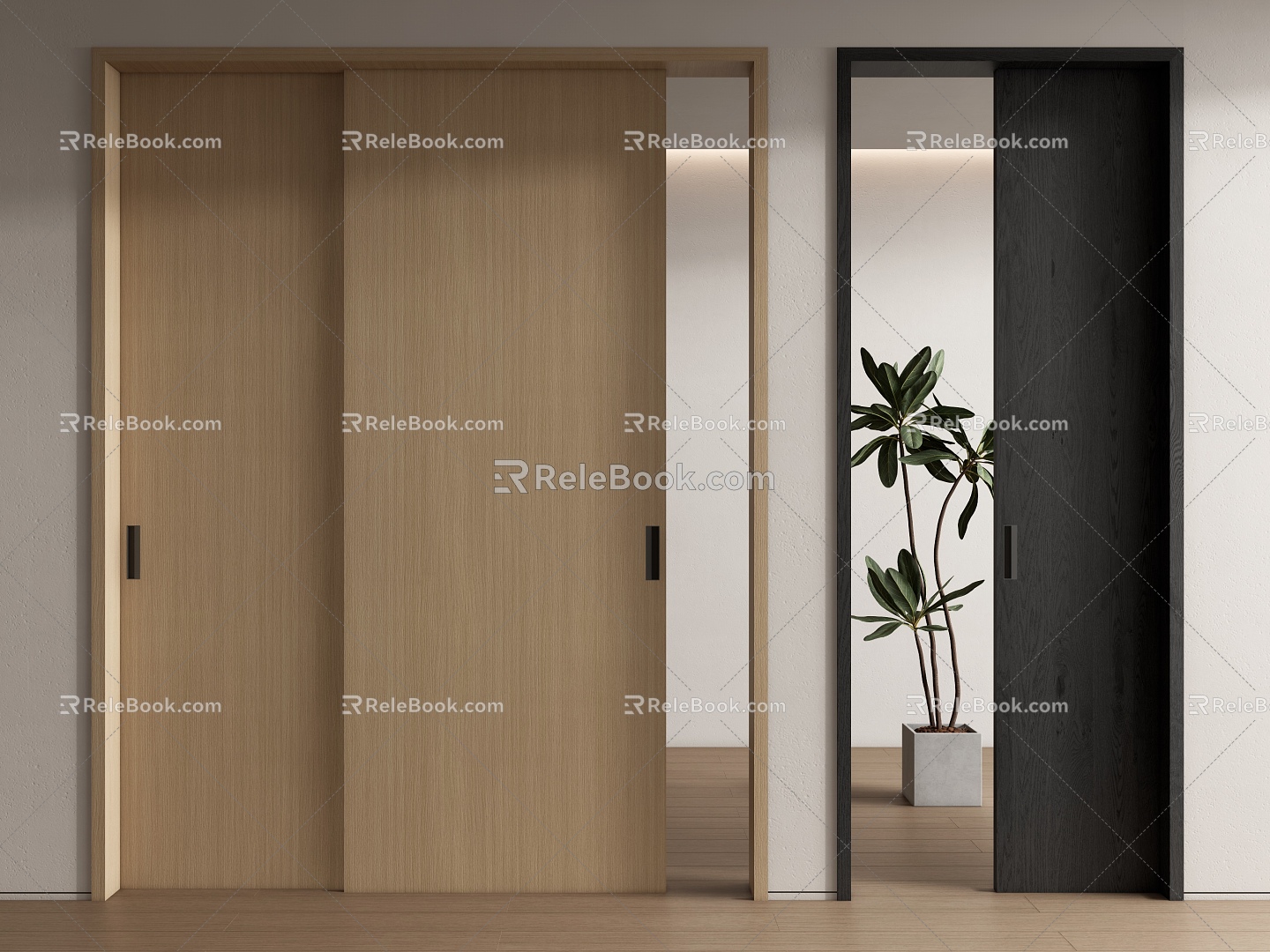 Now modern log sliding door solid wood sliding door solid wood sliding door 3d model