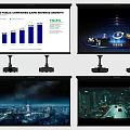 Modern Projection Curtain Projector Projection Curtain 3d model