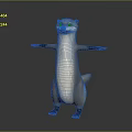 Game Movie Character Otter Standing With Arms Outstretched In Cartoon 3D Style