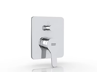 Modern Chrome Switch Panel With Sleek Design And Knob Control For Home Use 3d model
